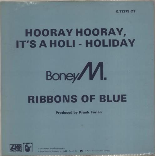 Boney M Hooray Hooray - Yellow Vinyl 12" vinyl single (12 inch record / Maxi-single) UK BOM12HO55611