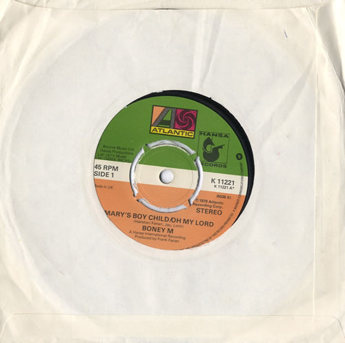 Boney M Mary's Boy Child / Oh My Lord - 4 prong 7" vinyl single (7 inch record / 45) UK BOM07MA565421