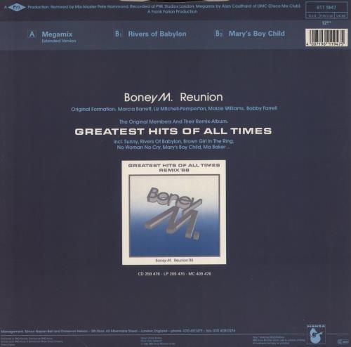 Boney M Megamix 12" vinyl single (12 inch record / Maxi-single) UK BOM12ME39789