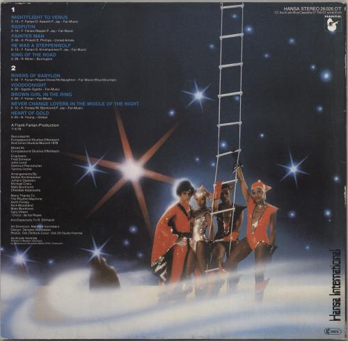 Boney M Nightflight To Venus + Postcards - EX vinyl LP album (LP record) German BOMLPNI765745