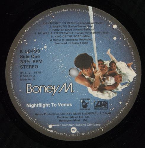 Boney M Nightflight To Venus vinyl LP album (LP record) UK BOMLPNI878494