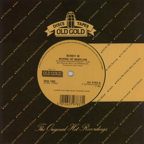 Boney M Rivers Of Babylon 7" vinyl single (7 inch record / 45) UK BOM07RI598980