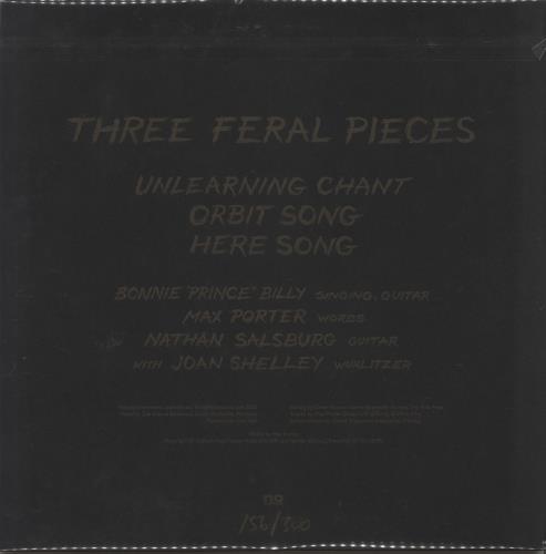 Bonnie Prince Billy Sing And Play Max Porter  Three Feral Pieces 12" vinyl single (12 inch record / Maxi-single) US BPB12SI872795