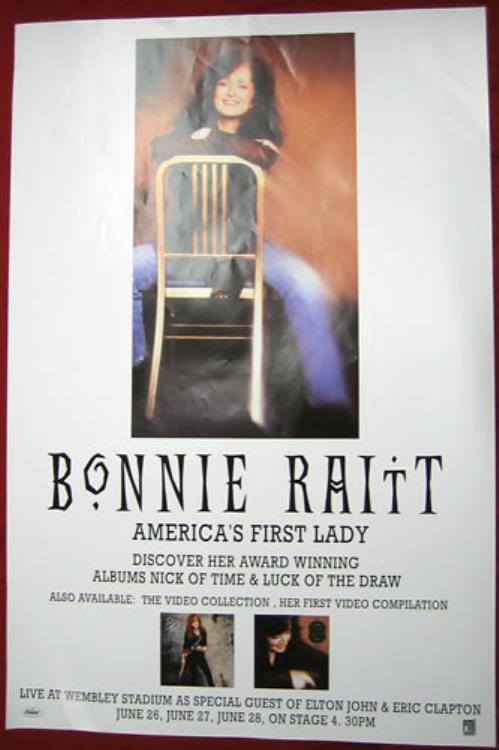 Bonnie Raitt America's First Lady poster UK BRTPOAM141712