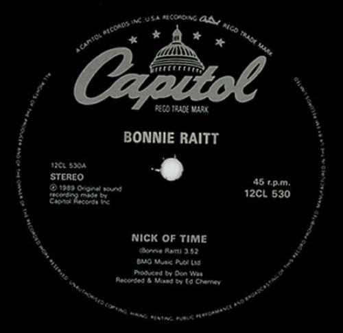 Bonnie Raitt Nick Of Time 12" vinyl single (12 inch record / Maxi-single) UK BRT12NI388647