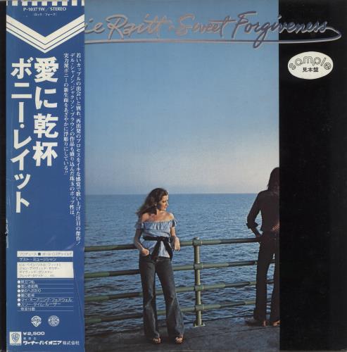 Bonnie Raitt Sweet Forgiveness - White label + Obi vinyl LP album (LP record) Japanese BRTLPSW872710