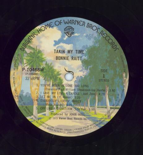 Bonnie Raitt Takin My Time vinyl LP album (LP record) Japanese BRTLPTA136191