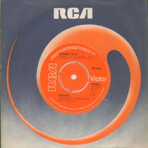 Bonnie Tyler Heaven 7" vinyl single (7 inch record / 45) UK BTY07HE643650