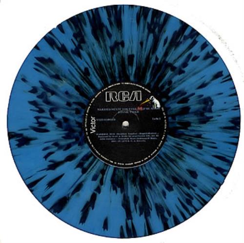 Bonnie Tyler Hombres Cassados - blue splatter vinyl 12" vinyl single (12 inch record / Maxi-single) Colombian BTY12HO263853