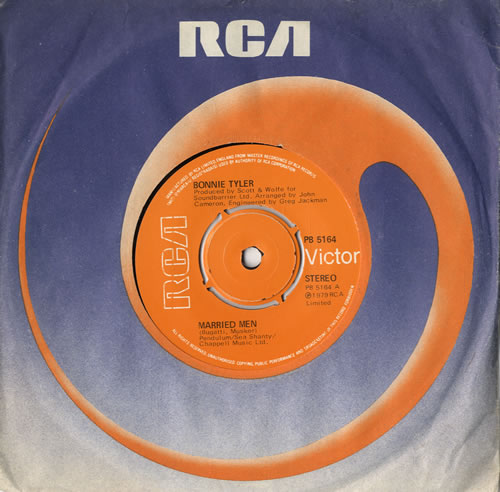 Bonnie Tyler Married Men 7" vinyl single (7 inch record / 45) UK BTY07MA82943