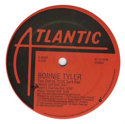 Bonnie Tyler Two Out Of Three 12" vinyl single (12 inch record / Maxi-single) US BTY12TW68380