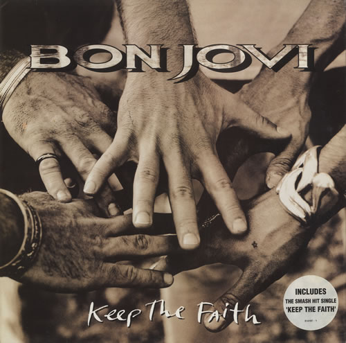 Bon Jovi Keep The Faith vinyl LP album (LP record) UK BONLPKE516127