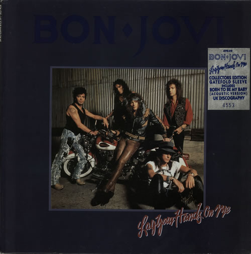 Bon Jovi Lay Your Hands On Me Number Stickered Uk 12 Vinyl Single 12 Inch Record Maxi Single 539