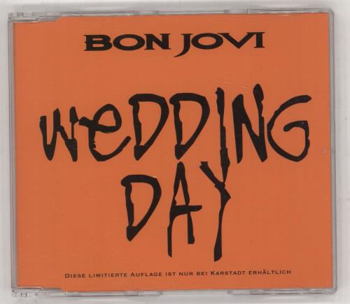 Bon Jovi Wedding Day - Orange Sleeve, Black Titles CD single (CD5 / 5") German BONC5WE83592