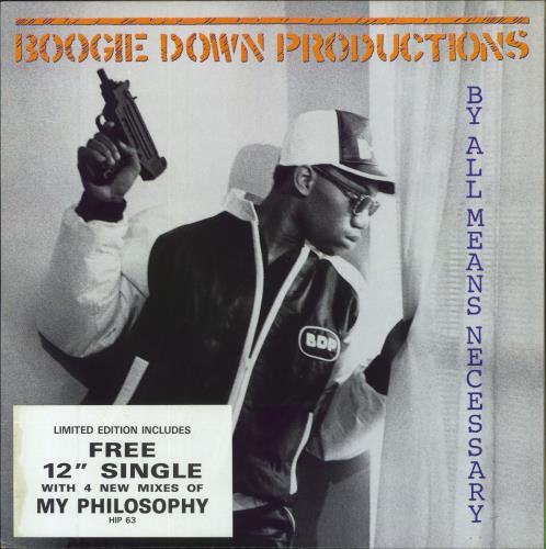 Boogie Down Productions By All Means Necessary + 12" vinyl LP album (LP record) UK B9OLPBY812089