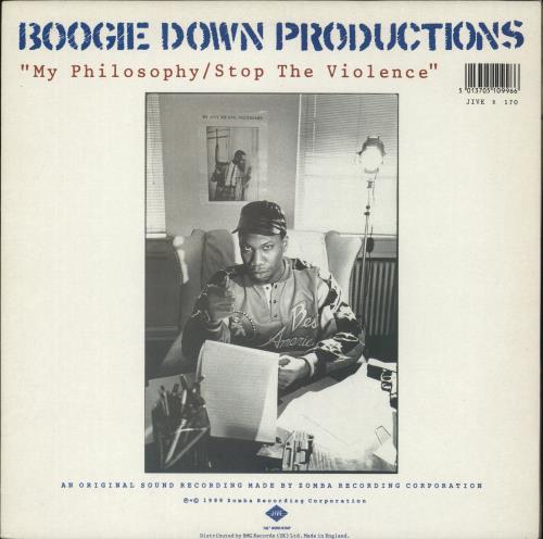 Boogie Down Productions My Philosophy 12" vinyl single (12 inch record / Maxi-single) UK B9O12MY628540