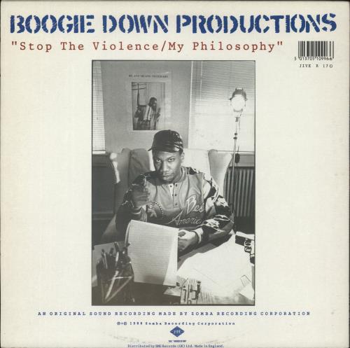 Boogie Down Productions My Philosophy 12" vinyl single (12 inch record / Maxi-single) UK B9O12MY628540
