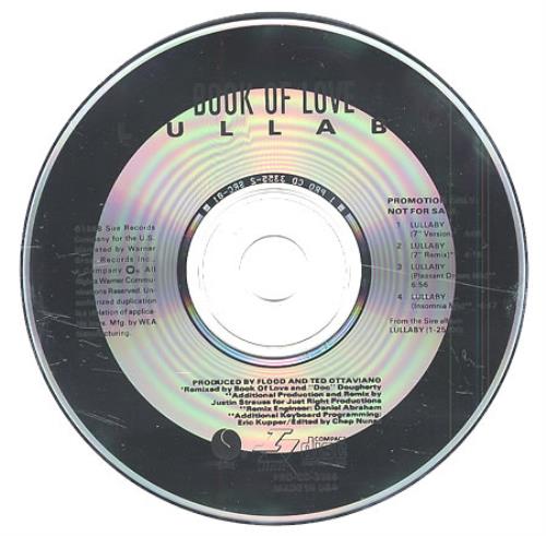Book Of Love Lullaby CD single (CD5 / 5") US BKVC5LU411441