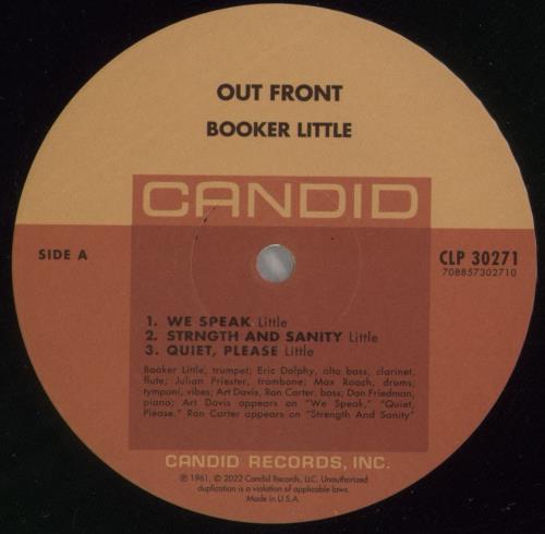 Booker Little Out Front - 180gm Vinyl vinyl LP album (LP record) US 4BLLPOU868326