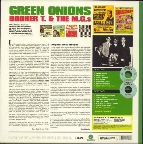 Booker T. & The M.G.'s Green Onions - Green Vinyl - 180g vinyl LP album (LP record) UK BKTLPGR825727