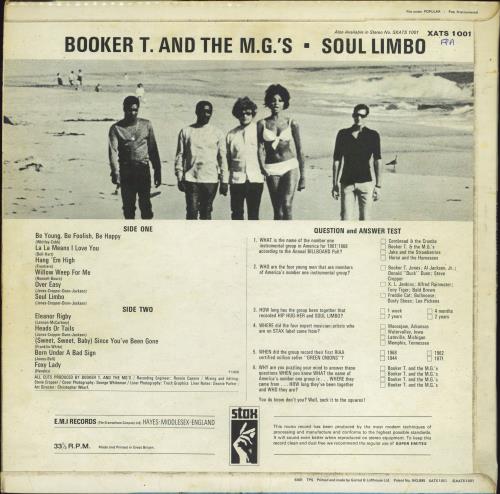 Booker T. & The M.G.'s Soul Limbo vinyl LP album (LP record) UK BKTLPSO777699
