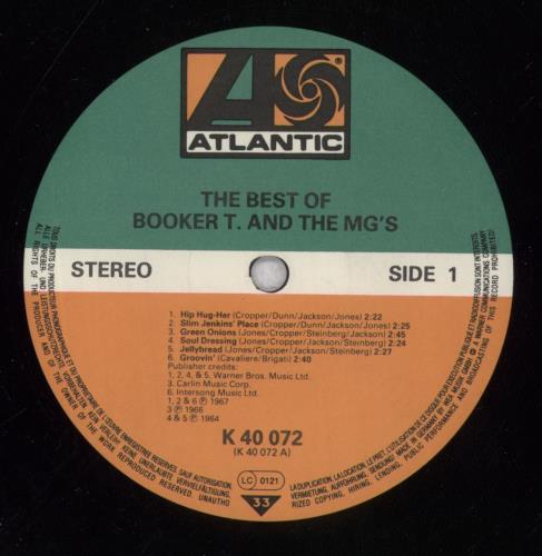 Booker T. & The M.G.'s The Best Of Booker T. & The MG's vinyl LP album (LP record) UK BKTLPTH521278