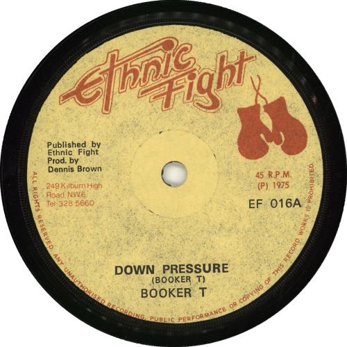 Booker T Down Pressure 7" vinyl single (7 inch record / 45) UK ZOW07DO713172