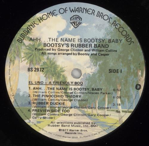 Bootsy's Rubber Band Ahh... The Name Is Bootsy, Baby! vinyl LP album (LP record) US BRBLPAH246472