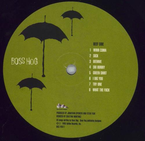 Boss Hog Boss Hog - shrink vinyl LP album (LP record) US HOGLPBO828225