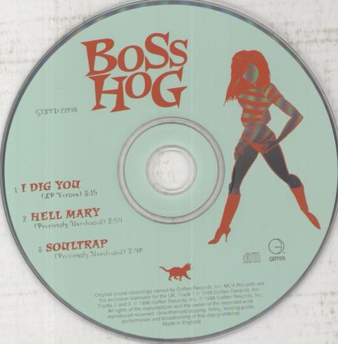 Boss Hog I Dig You CD single (CD5 / 5") UK HOGC5ID159838