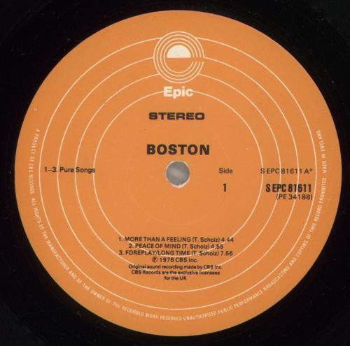 Boston Boston - EX vinyl LP album (LP record) UK BOSLPBO761215