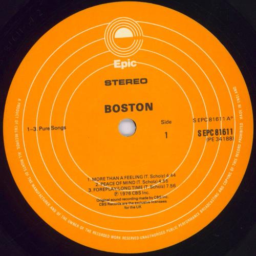 Boston Boston - shrink vinyl LP album (LP record) UK BOSLPBO830418