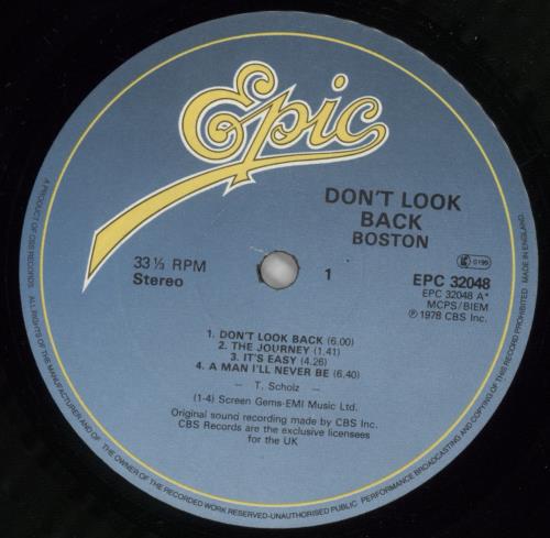 Boston Don't Look Back - Shrink vinyl LP album (LP record) UK BOSLPDO864361