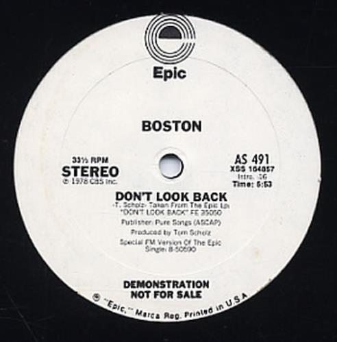 Boston Don't Look Back 12" vinyl single (12 inch record / Maxi-single) US BOS12DO101380