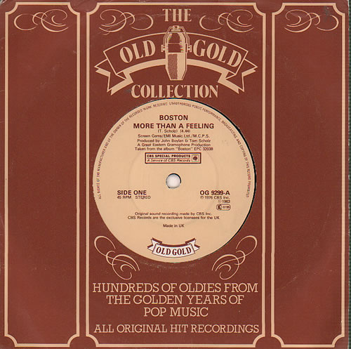 Boston More Than A Feeling - 1983 Issue 7" vinyl single (7 inch record / 45) UK BOS07MO637367