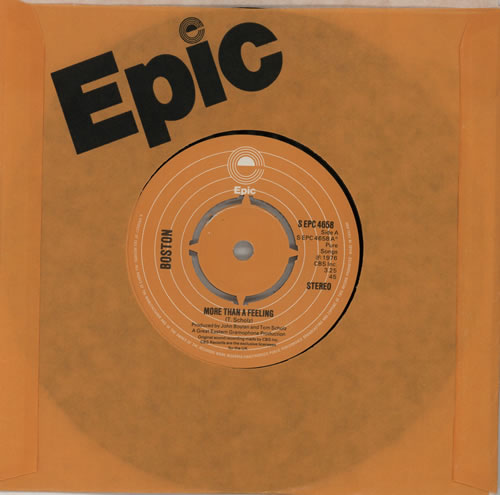 Boston More Than A Feeling - 4pr 7" vinyl single (7 inch record / 45) UK BOS07MO573947