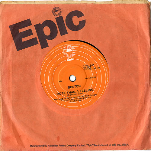 Boston More Than A Feeling 7" vinyl single (7 inch record / 45) Australian BOS07MO611444