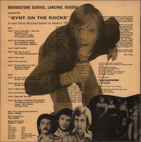 Boundstone School Presents Gynt On The Rocks vinyl LP album (LP record) UK -RULPPR877743