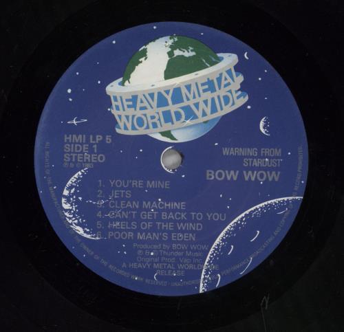 Bow Wow Warning From Stardust vinyl LP album (LP record) UK I61LPWA828434
