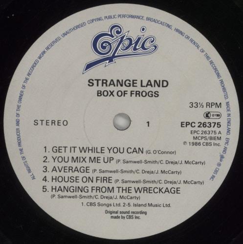 Box Of Frogs Strange Land vinyl LP album (LP record) UK BXFLPST216980