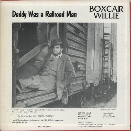 Boxcar Willie Daddy Was A Railroad Man vinyl LP album (LP record) US BXCLPDA869701