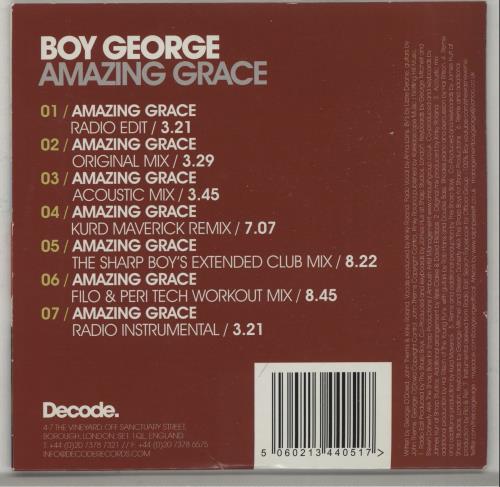 Boy George Amazing Grace CD single (CD5 / 5") UK BOYC5AM669182