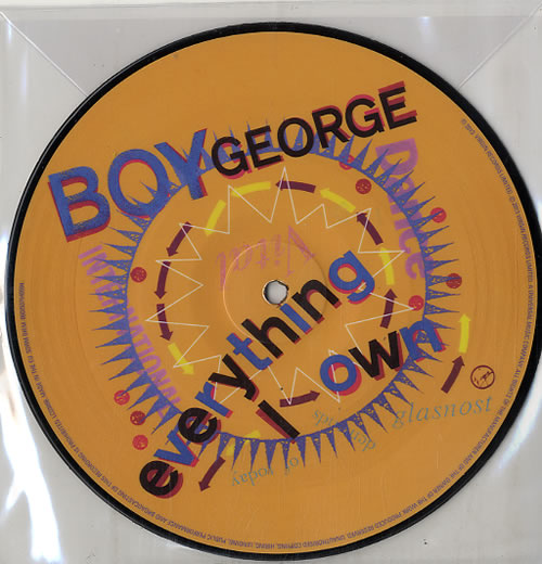 Boy George Everything I Own 7" vinyl picture disc (7 inch picture disc single) UK BOY7PEV631910
