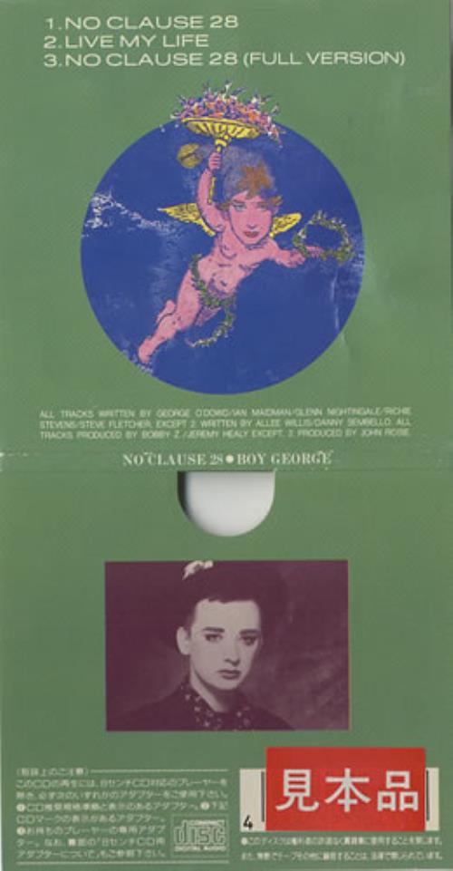 Boy George No Clause 28 3" CD single (CD3) Japanese BOYC3NO93554