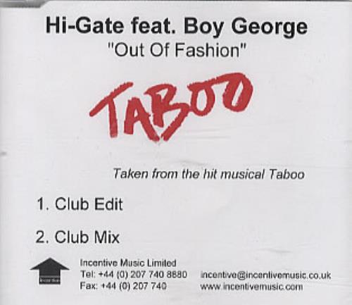 Boy George Out Of Fashion CD-R acetate UK BOYCROU312049