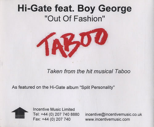 Boy George Out Of Fashion CD-R acetate UK BOYCROU547589