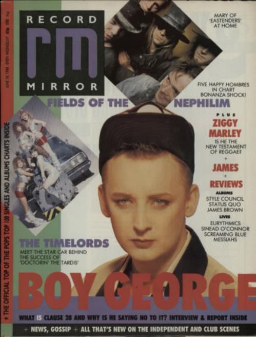 Boy George Record Mirror magazine UK BOYMARE607895