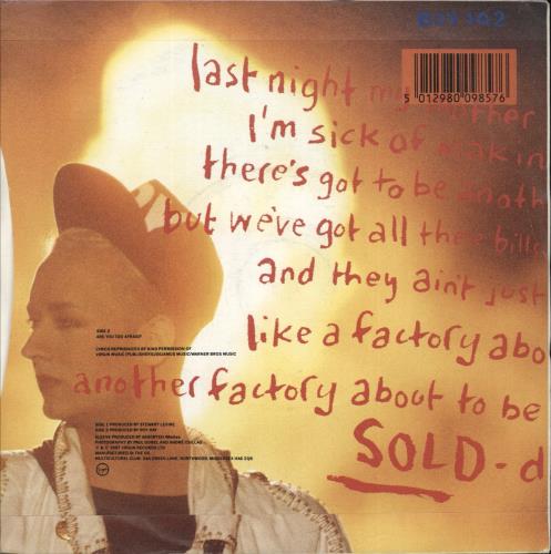 Boy George Sold 7" vinyl single (7 inch record / 45) UK BOY07SO45338