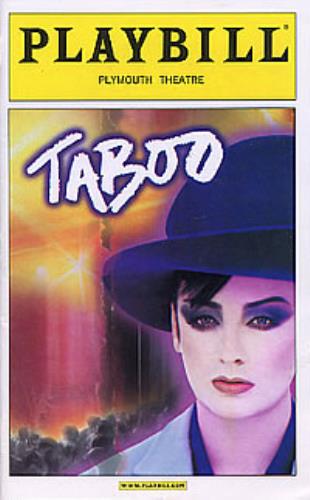 Boy George Taboo tour programme US BOYTRTA269257