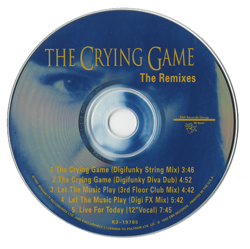 Boy George The Crying Game CD single (CD5 / 5") US BOYC5TH18609